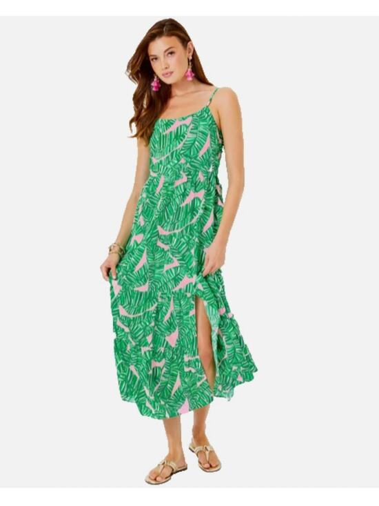 Lilly Pulitzer Dresses & Skirts - LILLY PULITZER Womens Teresa Maxi Dress XS Green Pink Lets Go Bananas NWT